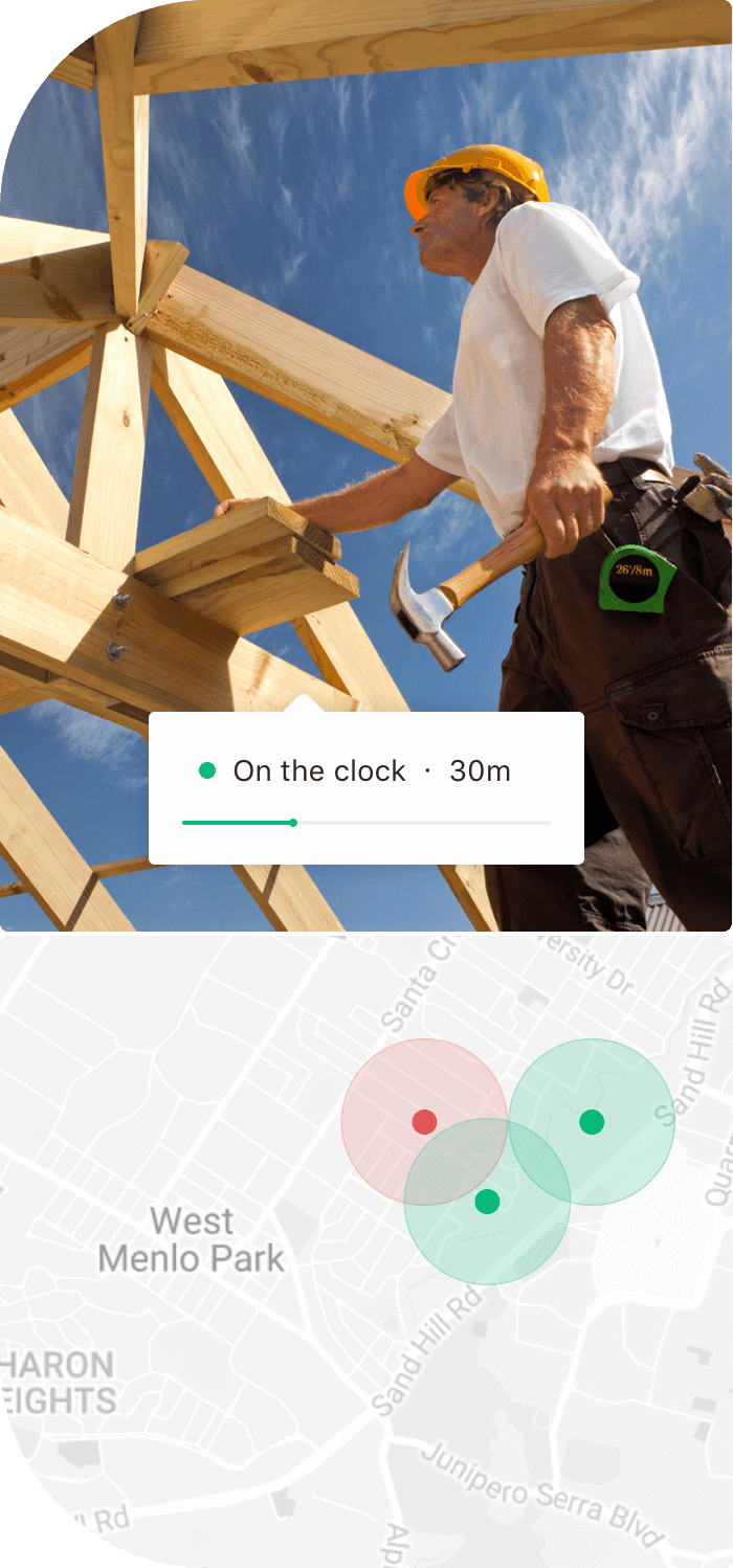 Roofers location tracking